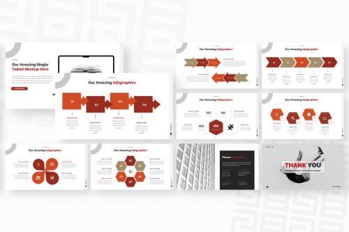 Red Hawk v2 Creative Red PowerPoint Template Red Hawk v2 Creative Red PowerPoint Template
