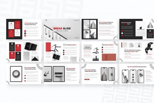 Red Hawk v2 Creative Red PowerPoint Template Red Hawk v2 Creative Red PowerPoint Template