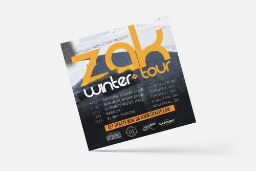 Dj Winter Tour Dates Square Flyer & Insta Post Dj Winter Tour Dates Square Flyer & Insta Post