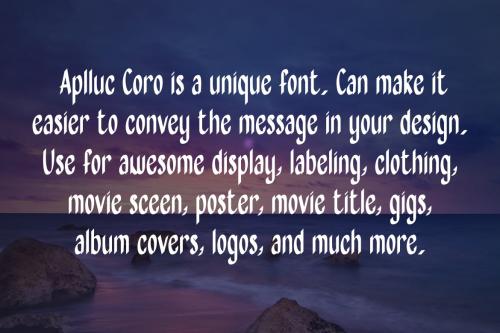Aplluc Coro - Handwritten Font