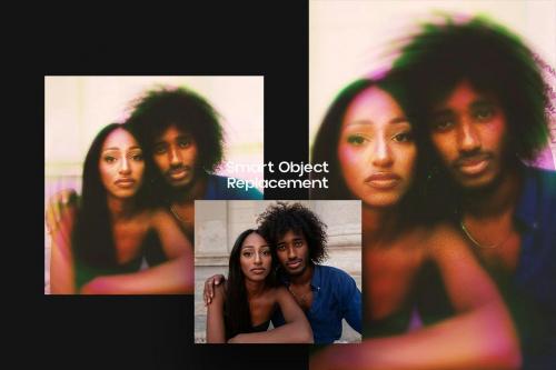 Radial Blur Square And Poster Photo Effect Radial Blur Square And Poster Photo Effect