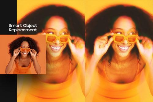 Radial Blur Square And Poster Photo Effect Radial Blur Square And Poster Photo Effect