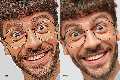 Vector Cartoon Photoshop Action Vector Cartoon Photoshop Action