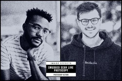 Smudged Scan Line Photocopy Effect Smudged Scan Line Photocopy Effect