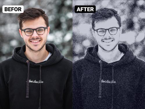 Smudged Scan Line Photocopy Effect Smudged Scan Line Photocopy Effect