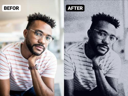 Smudged Scan Line Photocopy Effect Smudged Scan Line Photocopy Effect