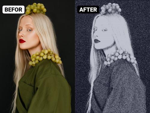 Smudged Scan Line Photocopy Effect Smudged Scan Line Photocopy Effect