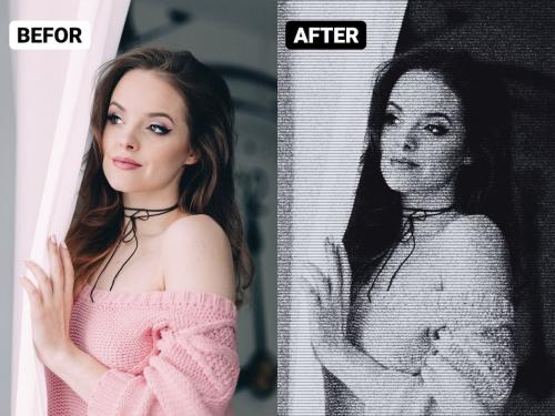 Smudged Scan Line Photocopy Effect Smudged Scan Line Photocopy Effect