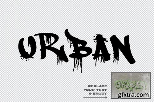 Urban Graffiti Paint Spray Text Effect 6955DU6
