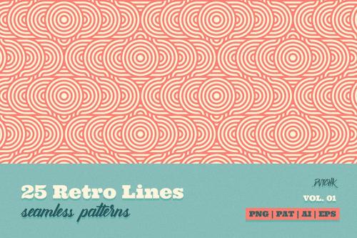 Retro Lines Seamless Patterns Retro Lines Seamless Patterns