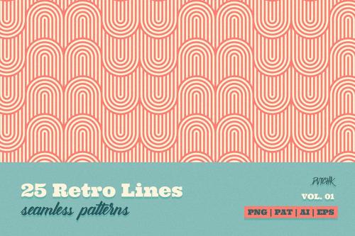 Retro Lines Seamless Patterns Retro Lines Seamless Patterns