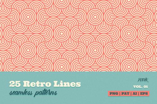 Retro Lines Seamless Patterns Retro Lines Seamless Patterns