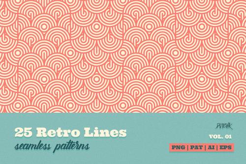 Retro Lines Seamless Patterns Retro Lines Seamless Patterns