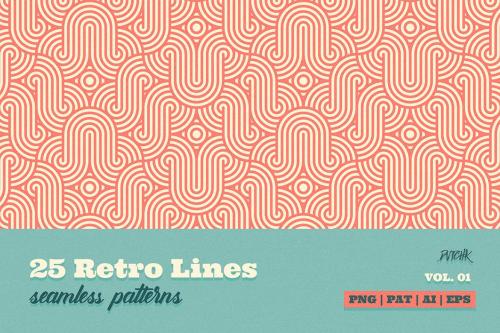 Retro Lines Seamless Patterns Retro Lines Seamless Patterns