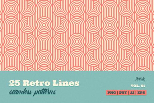 Retro Lines Seamless Patterns Retro Lines Seamless Patterns