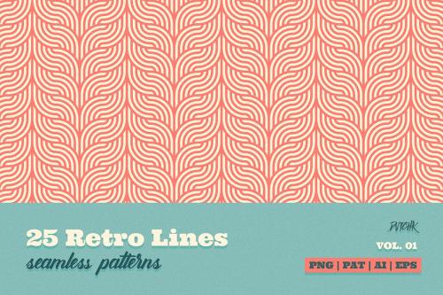 Retro Lines Seamless Patterns Retro Lines Seamless Patterns
