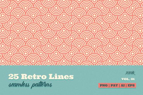 Retro Lines Seamless Patterns Retro Lines Seamless Patterns