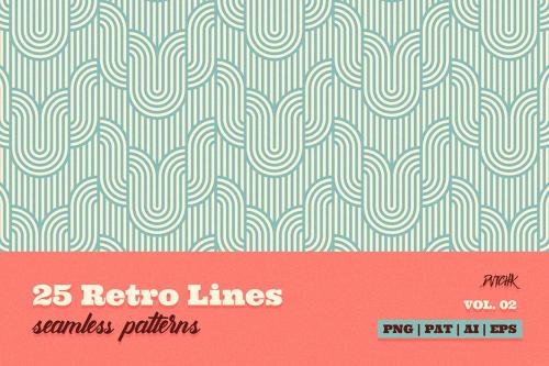 Retro Lines Seamless Patterns Retro Lines Seamless Patterns