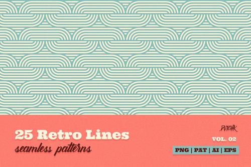 Retro Lines Seamless Patterns Retro Lines Seamless Patterns