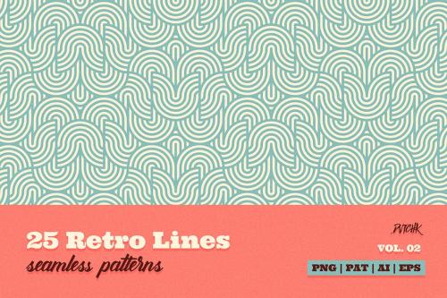 Retro Lines Seamless Patterns Retro Lines Seamless Patterns