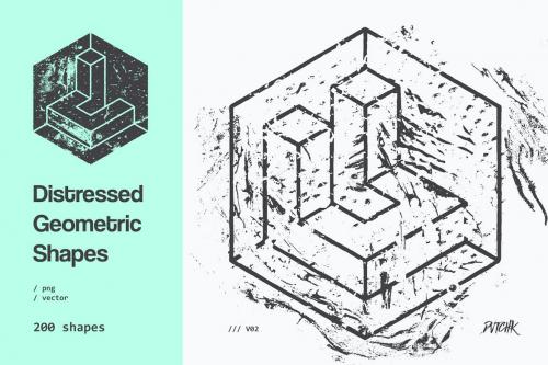Distressed Geometric Shapes Distressed Geometric Shapes