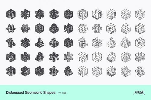 Distressed Geometric Shapes Distressed Geometric Shapes