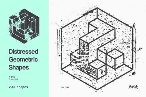 Distressed Geometric Shapes Distressed Geometric Shapes