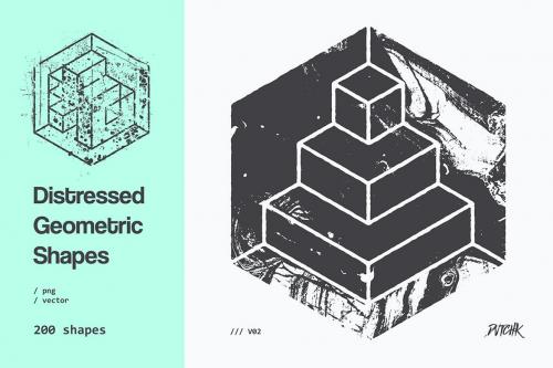 Distressed Geometric Shapes Distressed Geometric Shapes