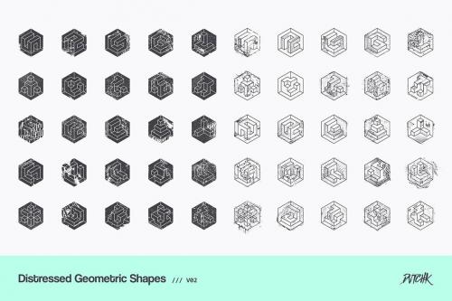 Distressed Geometric Shapes Distressed Geometric Shapes