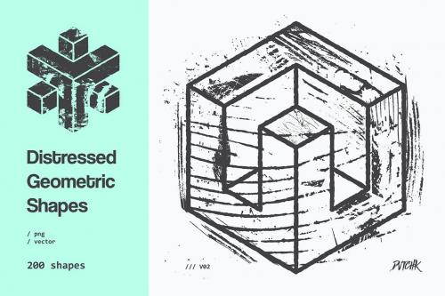 Distressed Geometric Shapes Distressed Geometric Shapes