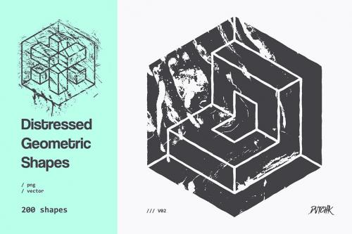 Distressed Geometric Shapes Distressed Geometric Shapes
