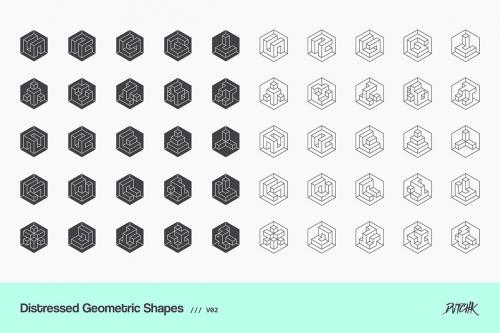 Distressed Geometric Shapes Distressed Geometric Shapes