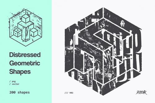 Distressed Geometric Shapes Distressed Geometric Shapes