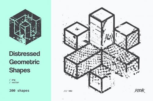 Distressed Geometric Shapes Distressed Geometric Shapes