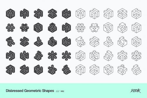 Distressed Geometric Shapes Distressed Geometric Shapes