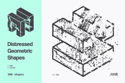 Distressed Geometric Shapes Distressed Geometric Shapes