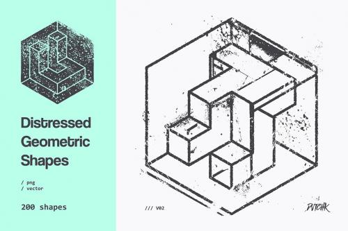 Distressed Geometric Shapes Distressed Geometric Shapes