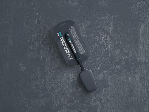 Cooking Spatula With Packaging Mockup 002 Cooking Spatula With Packaging Mockup 002