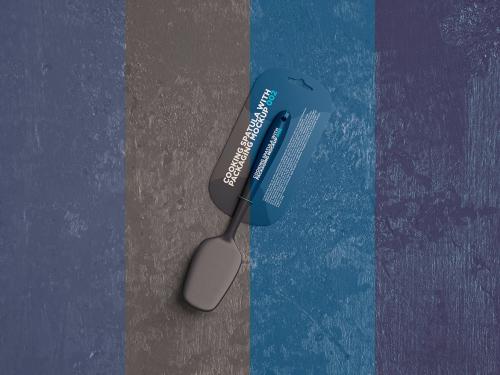 Cooking Spatula With Packaging Mockup 002 Cooking Spatula With Packaging Mockup 002