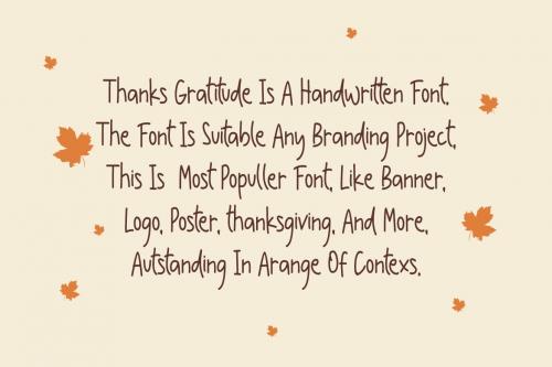 Thanks Gratitude - Thanksgiving Font