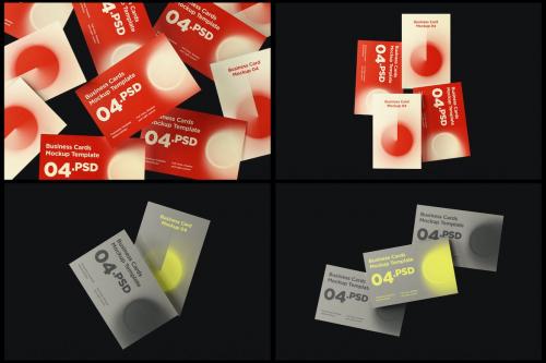 Floating Business Cards Mockup Pack Floating Business Cards Mockup Pack