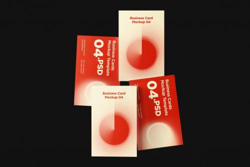 Floating Business Cards Mockup Pack Floating Business Cards Mockup Pack