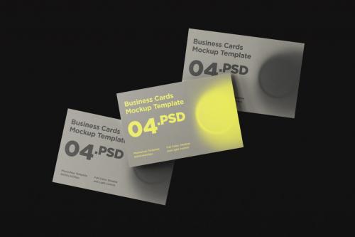 Floating Business Cards Mockup Pack Floating Business Cards Mockup Pack