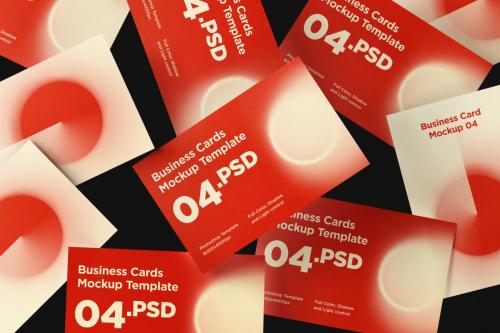 Floating Business Cards Mockup Pack Floating Business Cards Mockup Pack