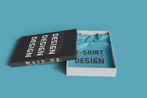 T-shirt Packaging Box Mockups T-shirt Packaging Box Mockups