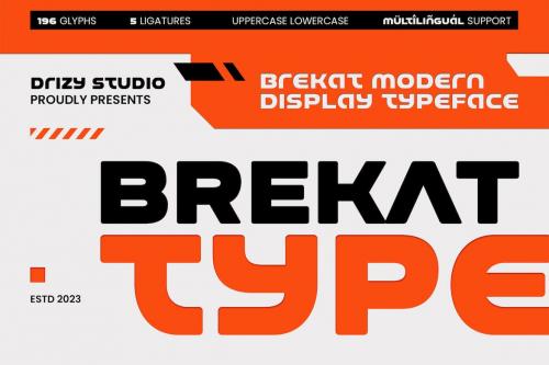 Brekat - Modern Display Typeface