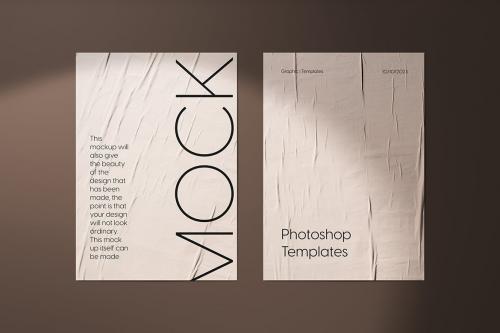 Glued Poster Mockup Glued Poster Mockup