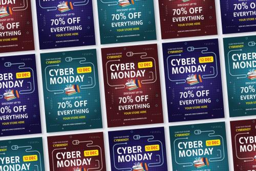 Cybermonday Book Sales Flyer Ai & EPS Template Cybermonday Book Sales Flyer Ai & EPS Template