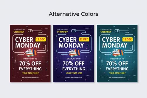 Cybermonday Book Sales Flyer Ai & EPS Template Cybermonday Book Sales Flyer Ai & EPS Template