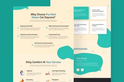 Cat Daycare Landing Page Figma